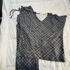 Gray Plaid Women's Pajama Set